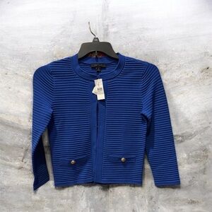 Nwt Ann Taylor Royal Blue Ribbed Cardigan
